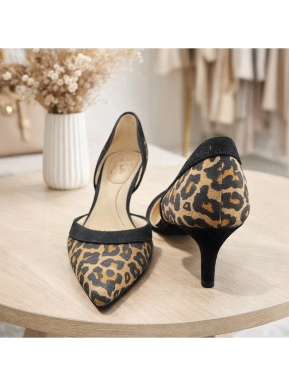 Life Stride Women’s Heels Brown Black Leopard Animal Print Stiletto Size 6 Glam
